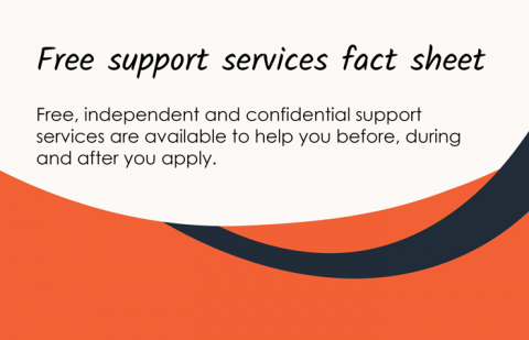 Free support services fact sheet