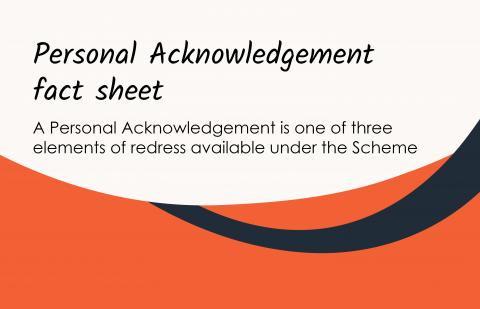 Personal Acknowledgement fact sheet