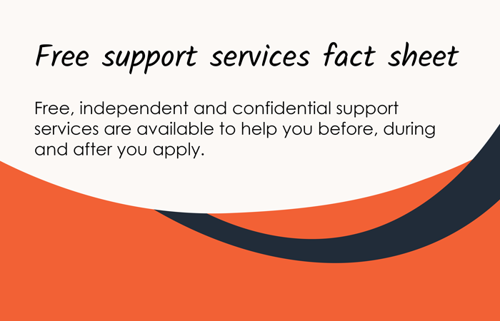 Free support services fact sheet